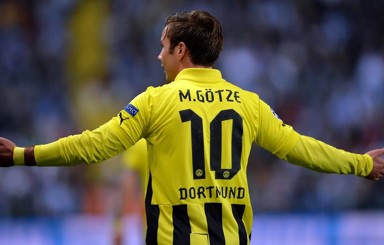 Фото обои футбол, Mario Gotze, BVB Borussia Dortmund