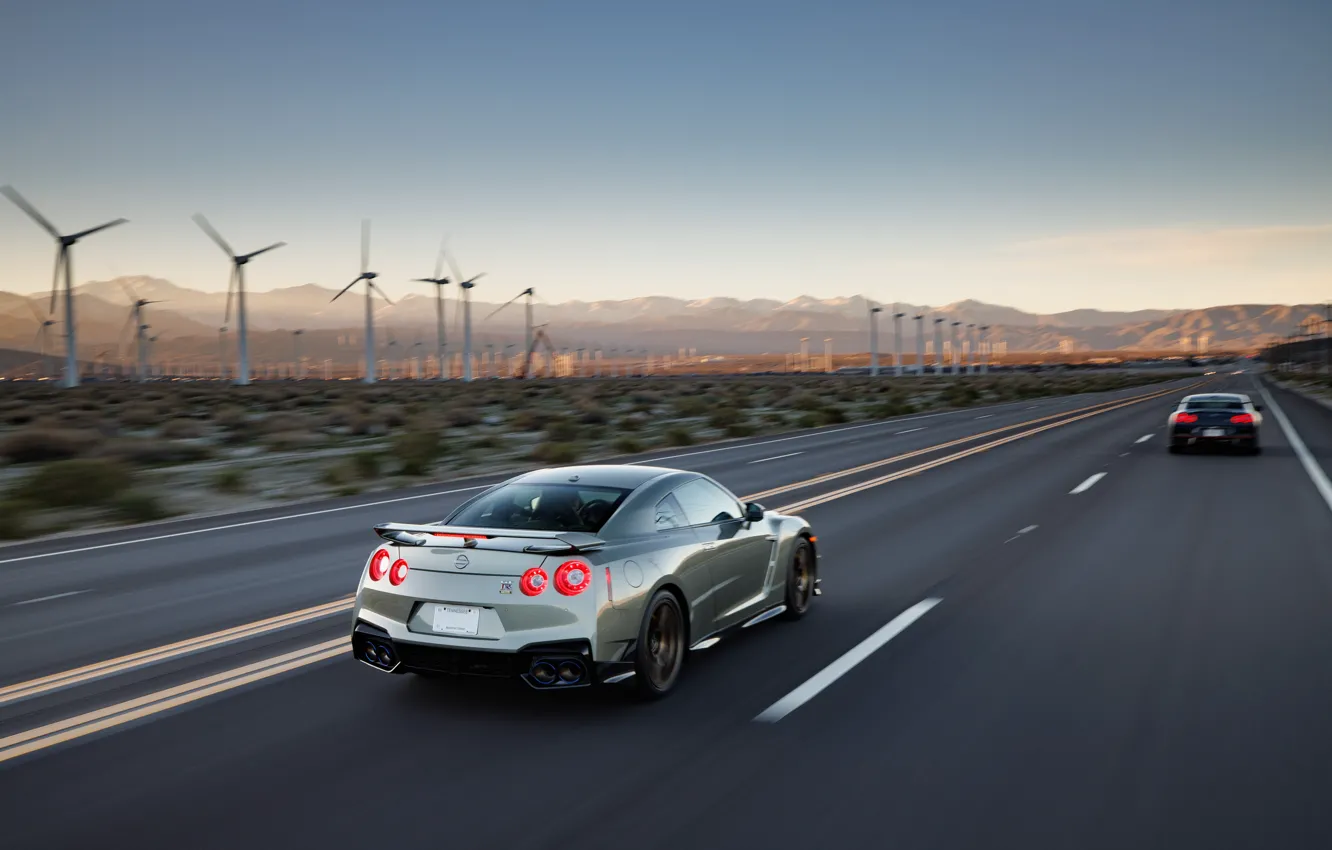 Фото обои GT-R, Nissan, road, Nissan GT-R T-spec, speed, 2023, R35