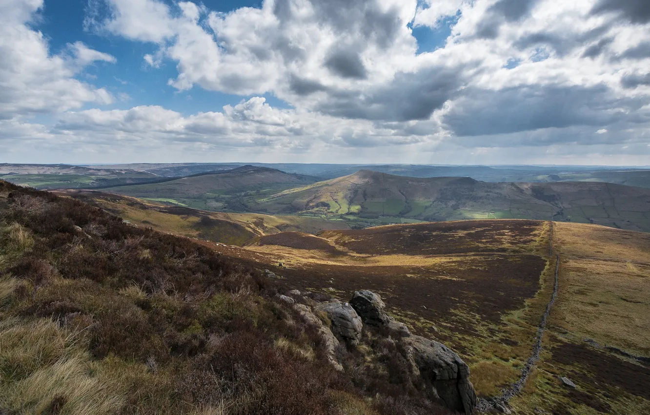 Фото обои Англия, Derbyshire, Peak District
