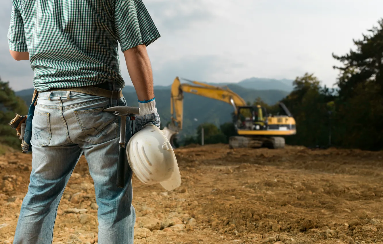 Фото обои work, helmet, worker