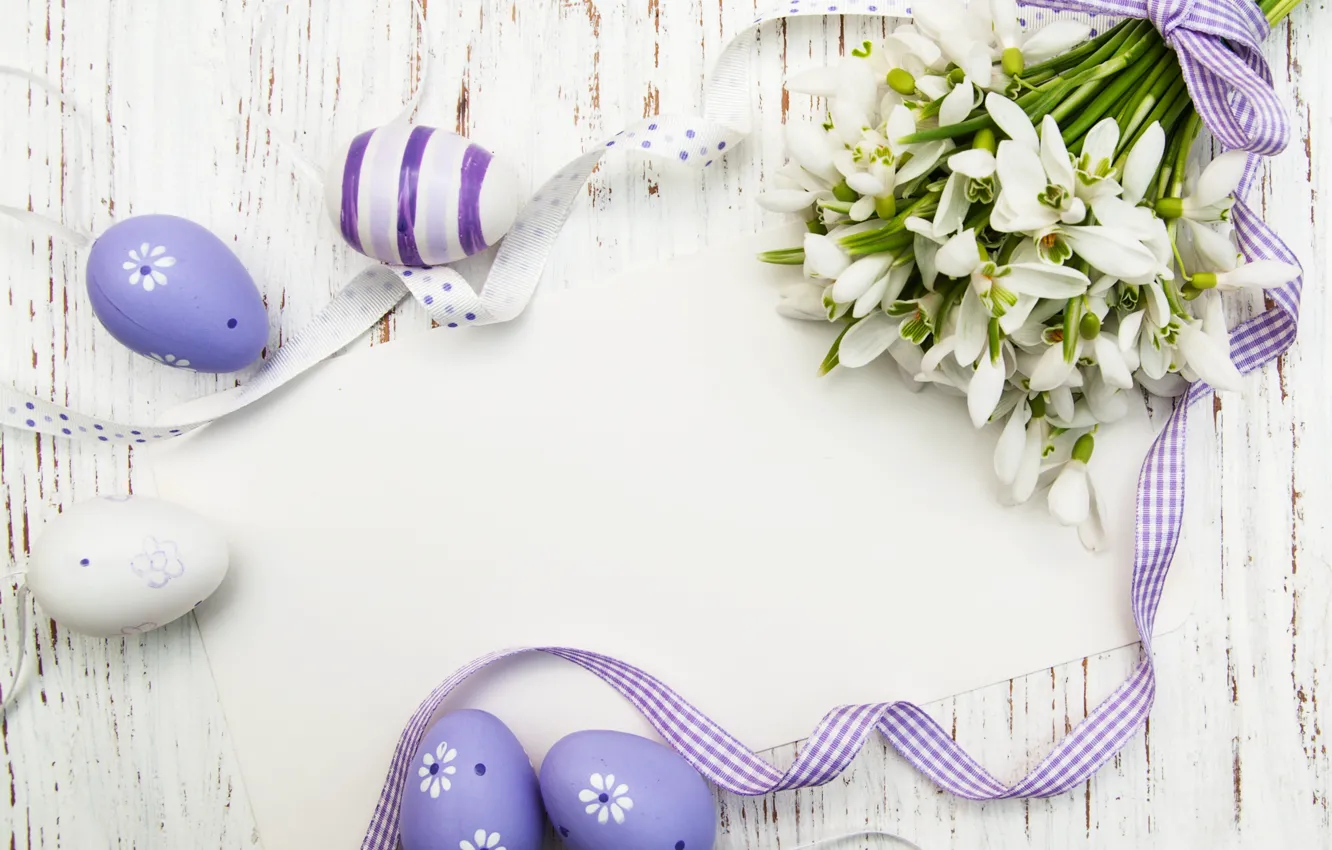 Фото обои цветы, яйца, весна, colorful, подснежники, Пасха, happy, wood