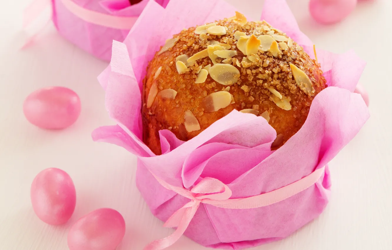 Фото обои яйца, Пасха, cake, кулич, выпечка, Easter, eggs