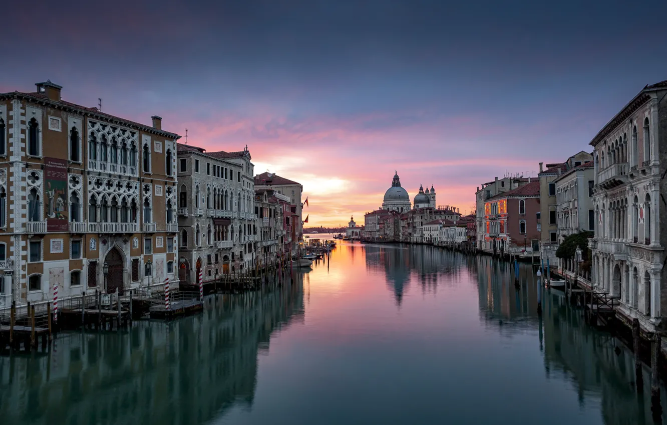 Фото обои город, здания, дома, утро, Италия, Венеция, канал, Игорь Соколовский