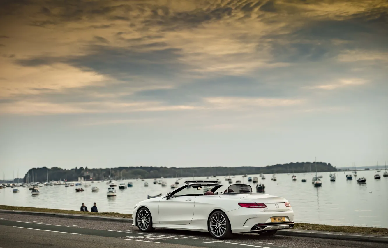 Фото обои обои, Mercedes-Benz, wallpaper, white, автомобиль, мерседес, sky, auto