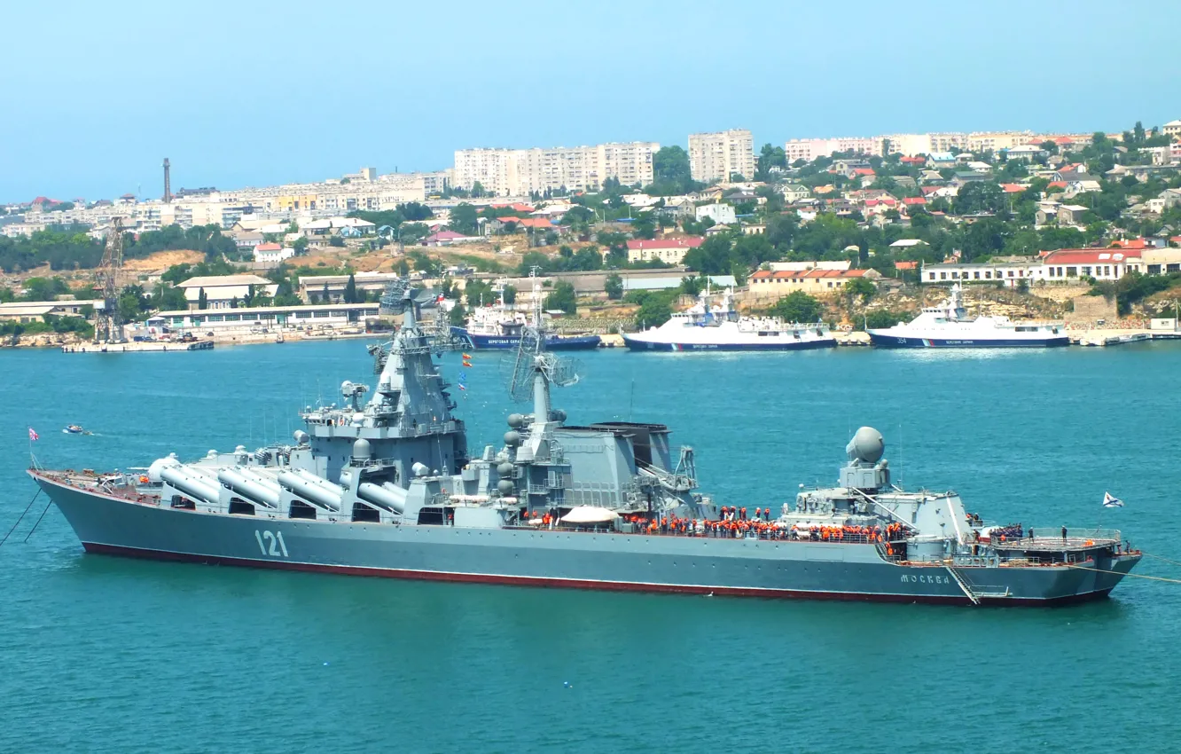 Фото обои Москва, крейсер, ракетный, гвардейский