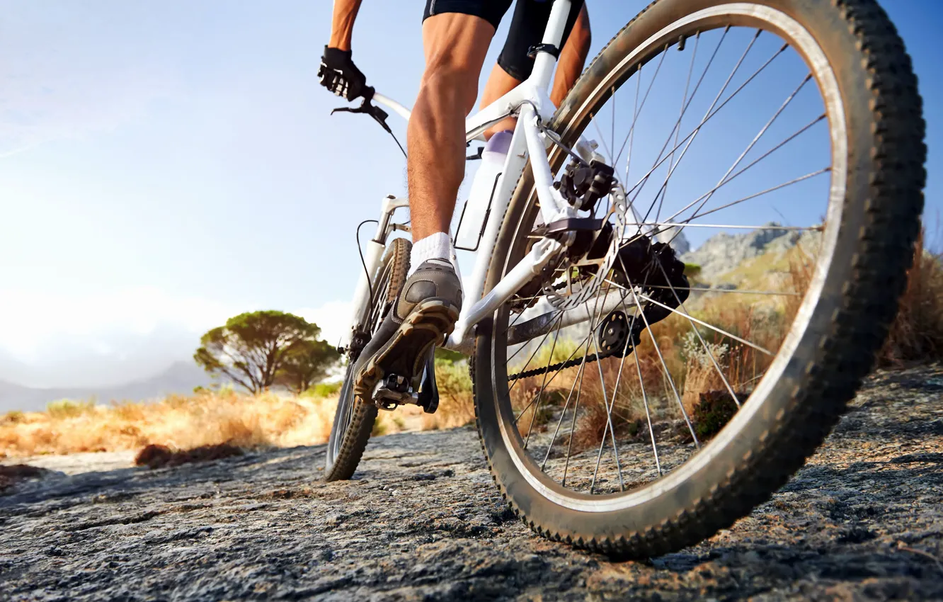 Фото обои велосипед, спорт, мужчина, mountain bike