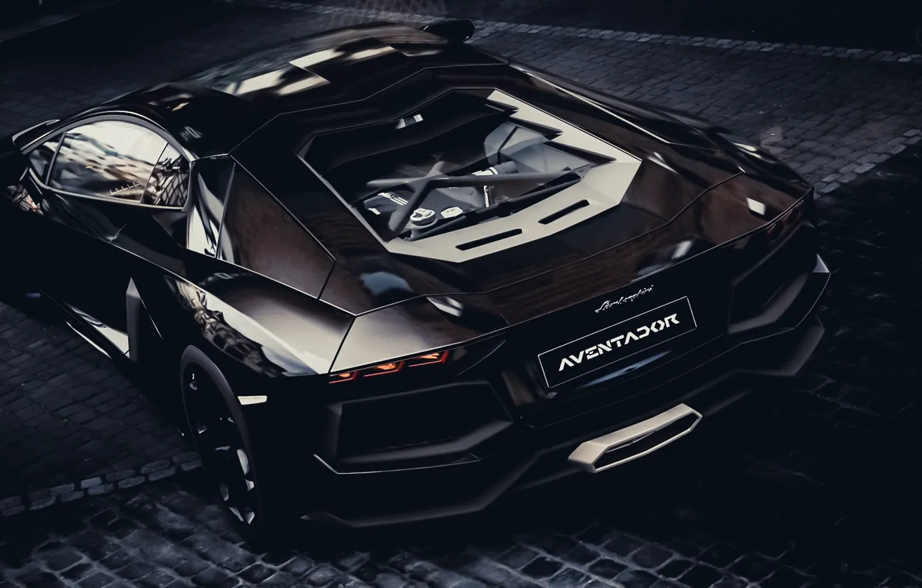 Фото обои Lamborghini, rear, Gran Turismo 5, LP700-4, Aventador, LB834, GT5