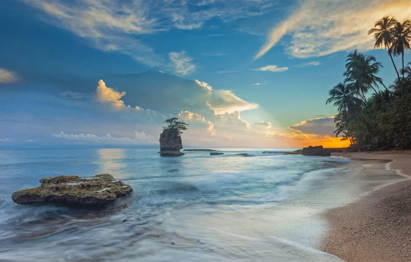 Фото обои море, скала, Коста-Рика, Национальный парк Кауита