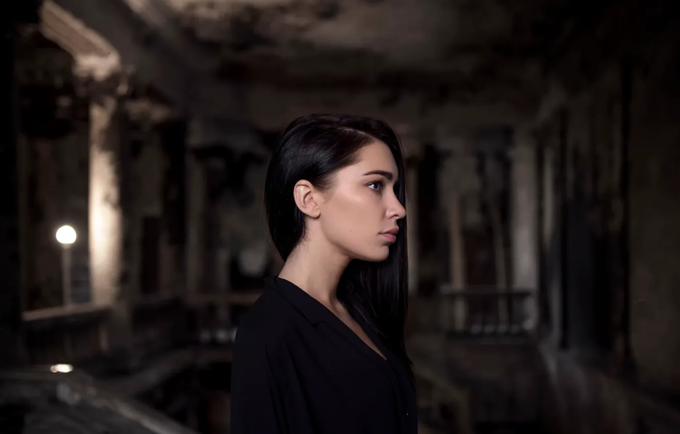 Фото обои профиль, боке, Maxim Guselnikov, Марина Манга