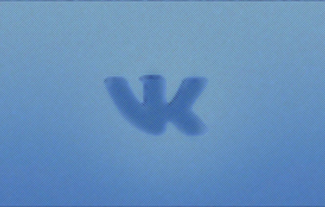 Фото обои голубой, логотип, ВКонтакте