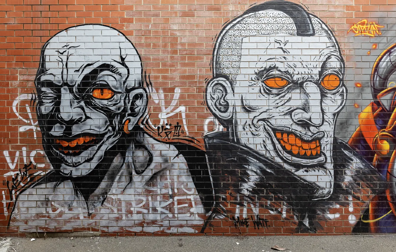Фото обои Graffiti, Melbourne, Australia, Richmond, Street Art, Mike Watt