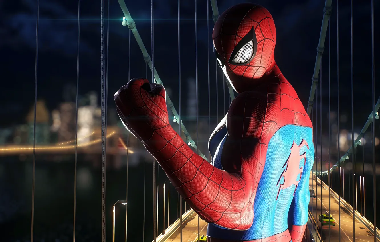 Фото обои graphics, game, sony, playstation, spiderman, peter parker, ps5, spiderman2