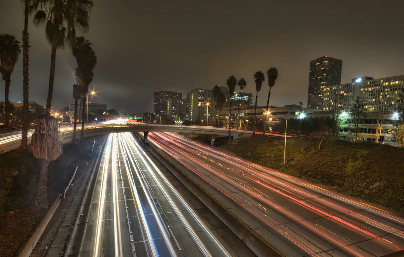 Фото обои дорога, город, америка, сша, Лос-Анджелес, калифорния