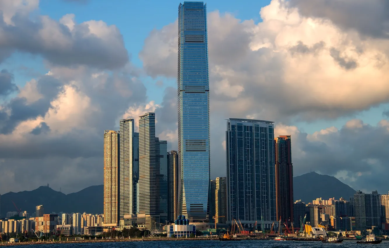 Фото обои город, здание, Гонконг, Китай