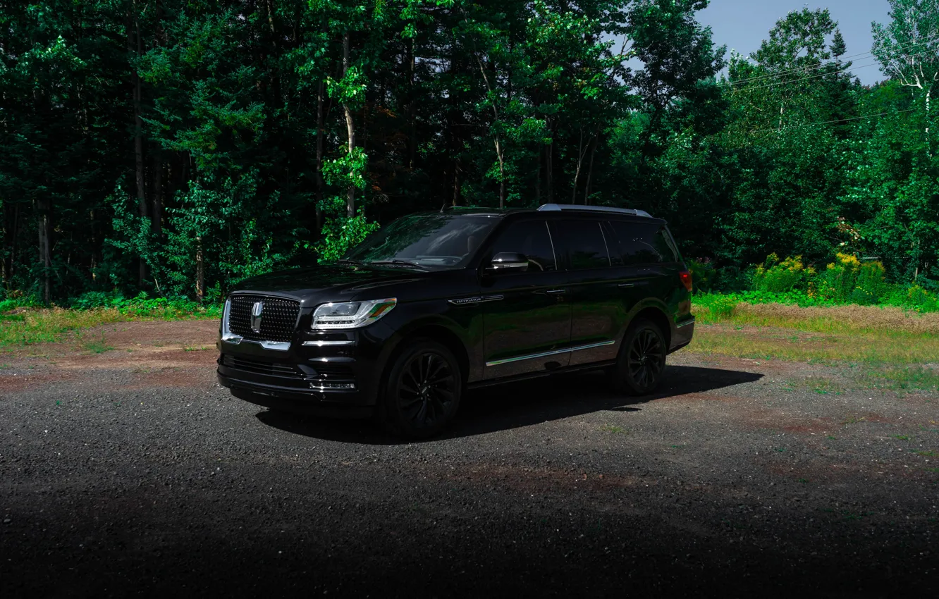 Фото обои Lincoln, USA, Green, Black, SUV, Forest, Navigator