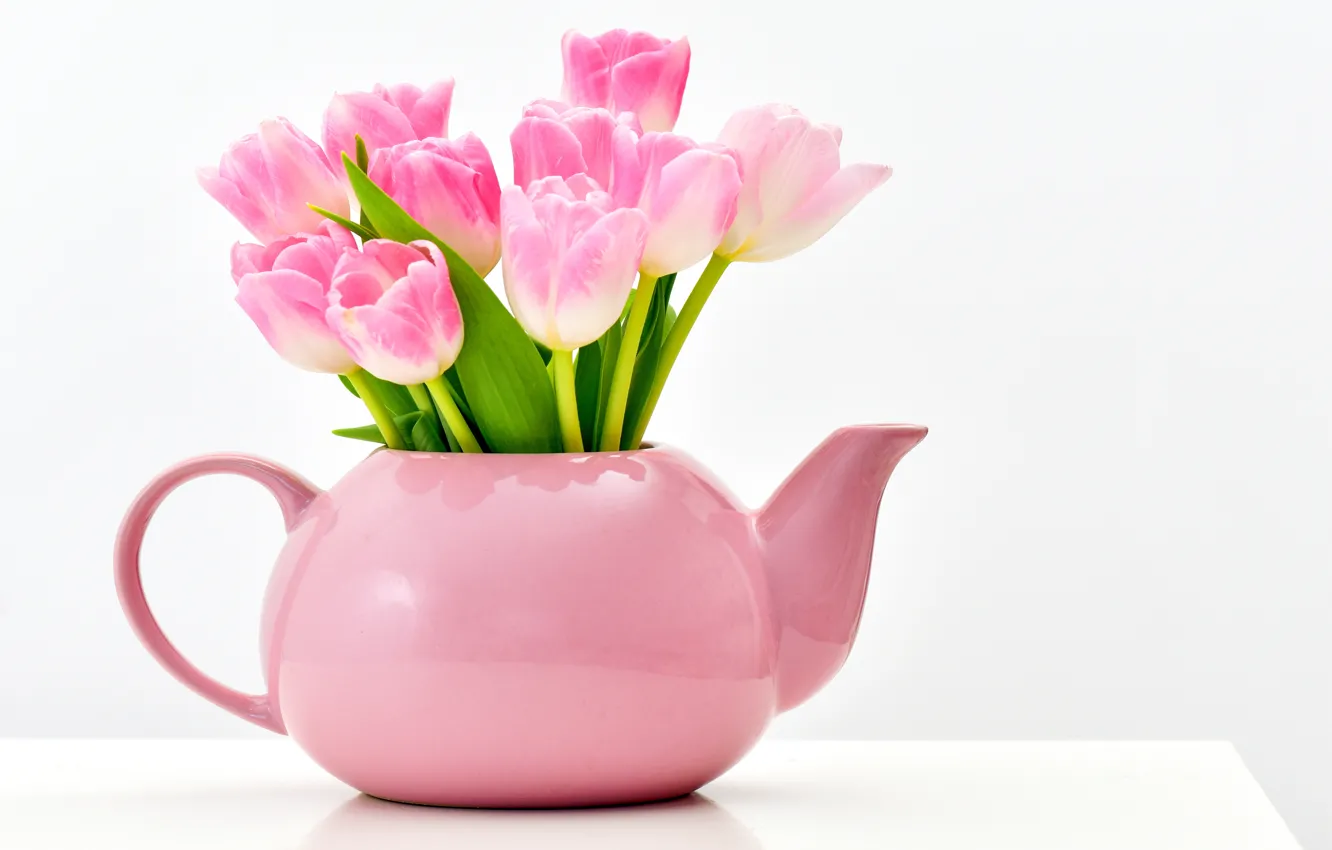 Фото обои тюльпаны, pink, flowers, tulips, bouquet
