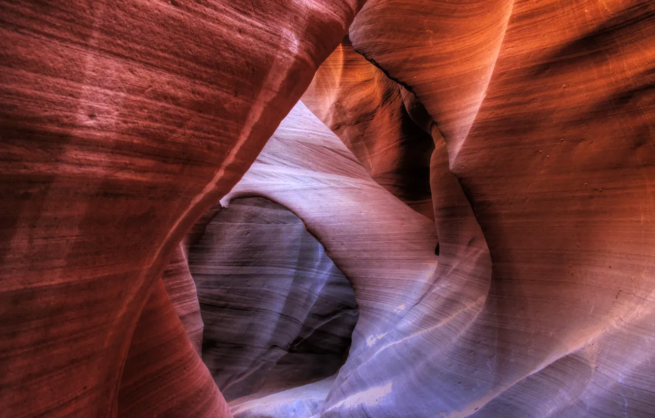 Фото обои природа, скалы, текстура, каньон, пещера, antelope canyon