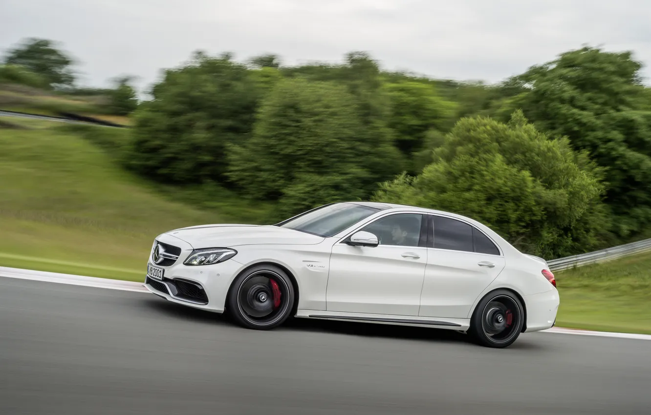 Фото обои Mercedes, мерседес, AMG, амг, 2014, W205, C 63 S