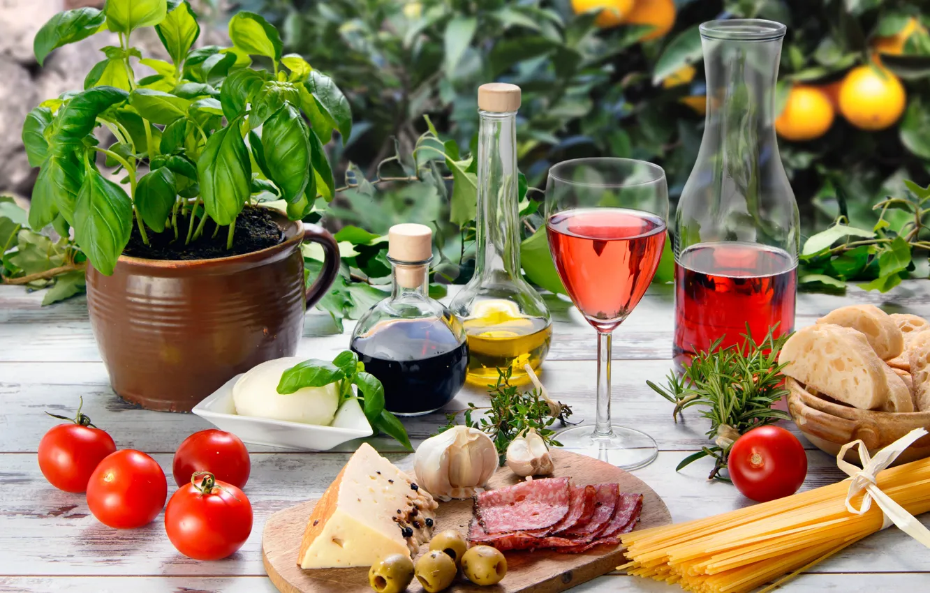 Фото обои стол, вино, красное, бокал, масло, еда, сыр, хлеб