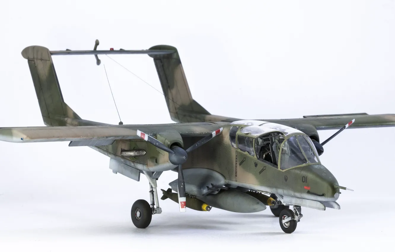 Фото обои игрушка, моделька, OV-10 Bronco, лёгкий штурмовик