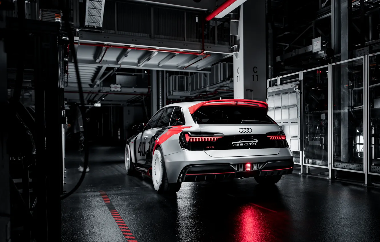 Фото обои Audi, сзади, RS 6, 2020, RS6 Avant, RS6 GTO Concept