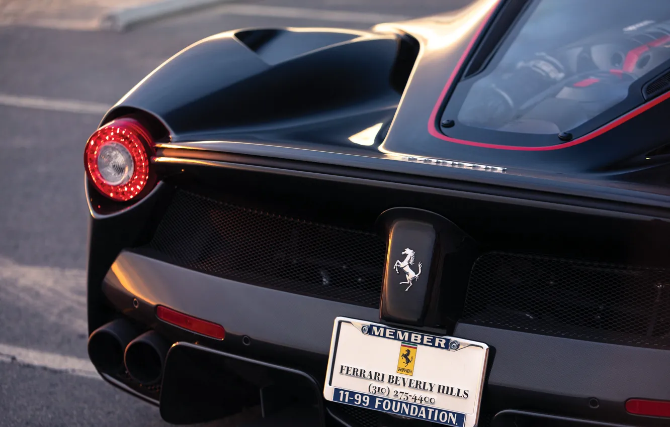 Фото обои Ferrari, close-up, rear, LaFerrari, Ferrari LaFerrari Aperta