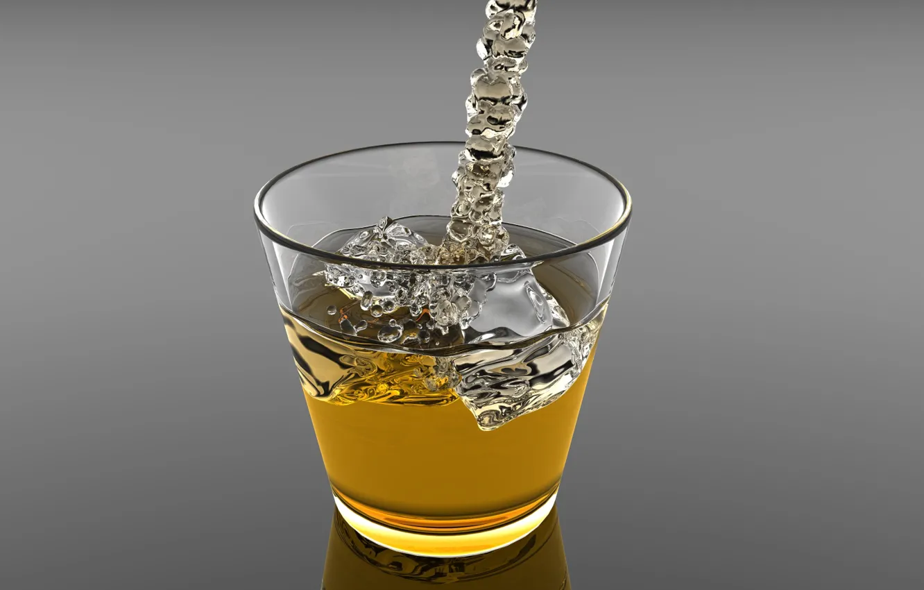 Фото обои лед, стакан, напиток