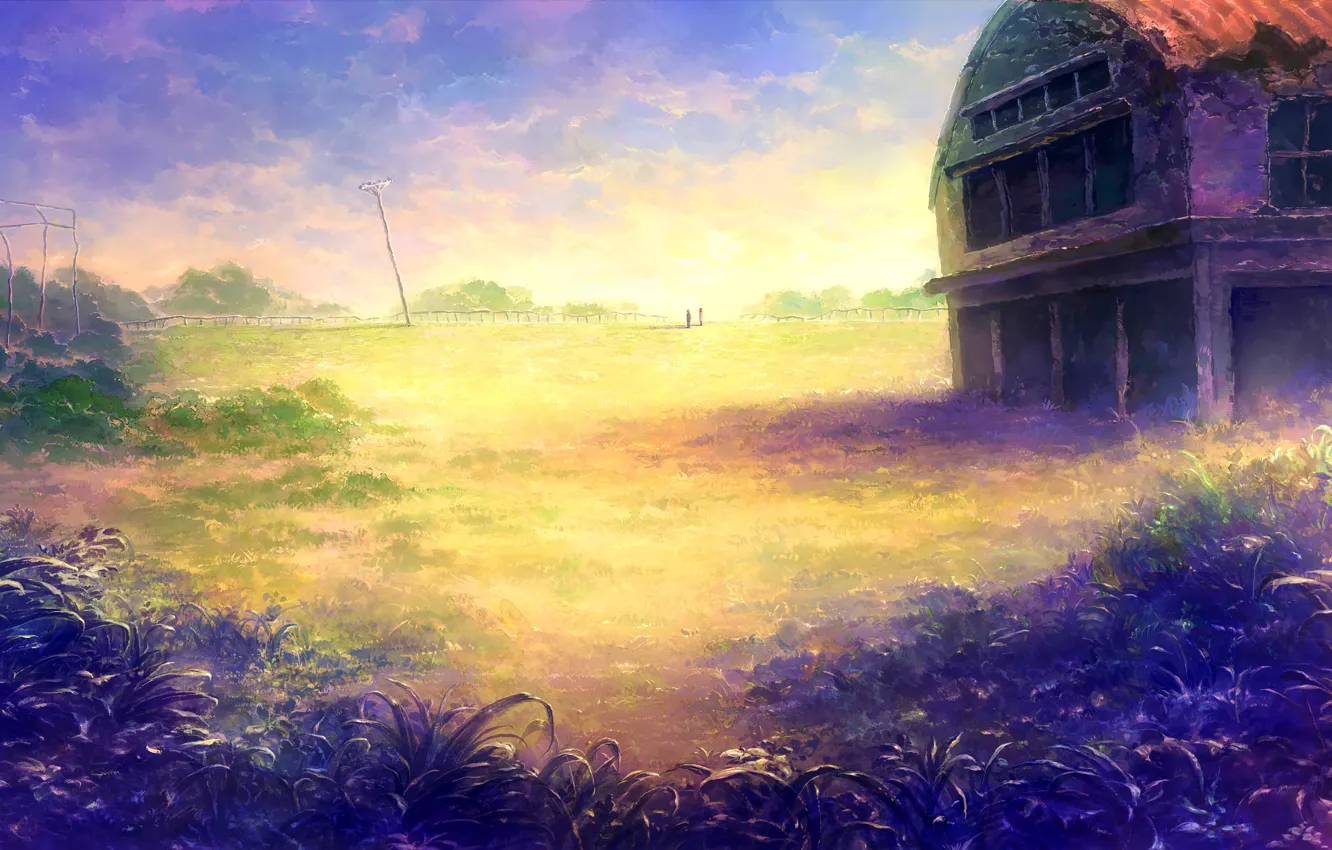 Фото обои природа, kimi no na wa, tachibana taki, miyamizu mitsuha, heriki (trkj)