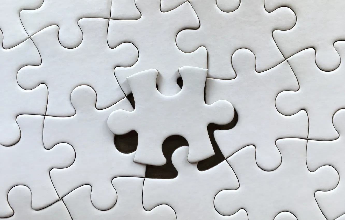 Фото обои white, puzzle, cardboard