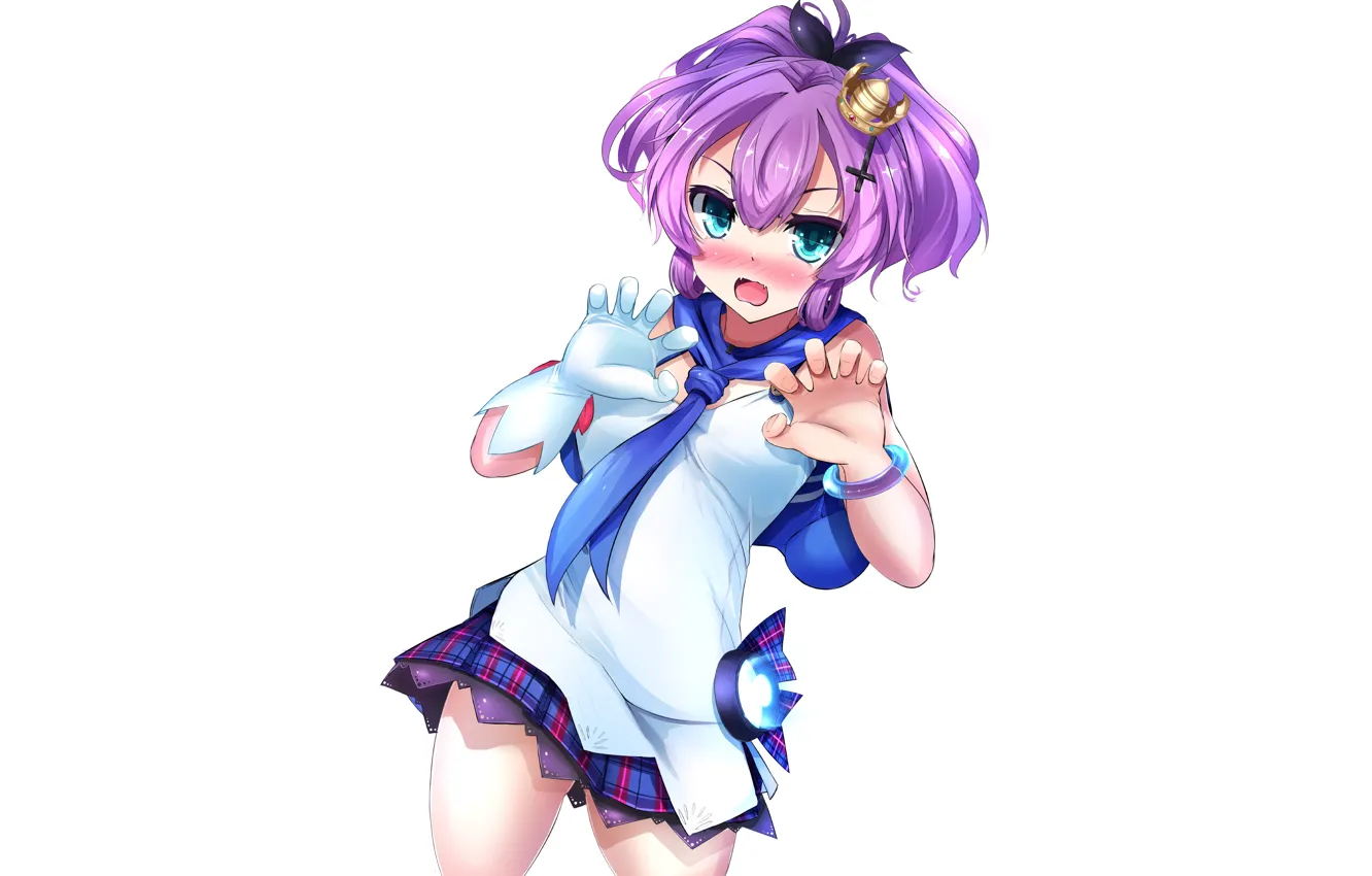 Фото обои girl, school uniform, anime, beautiful, short hair, pretty, attractive, handsome