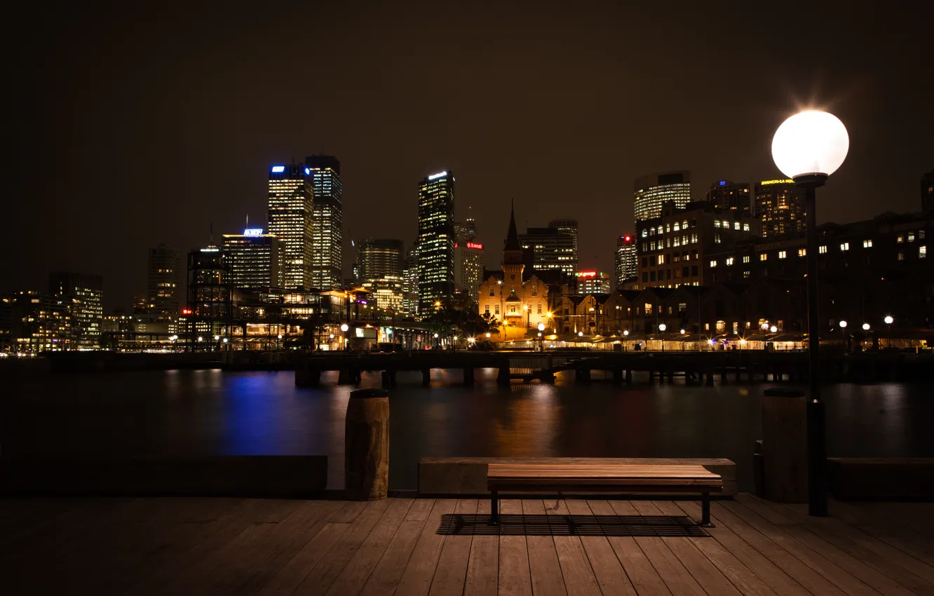 Фото обои ночь, Австралия, Сидней, night, Australia, Sydney