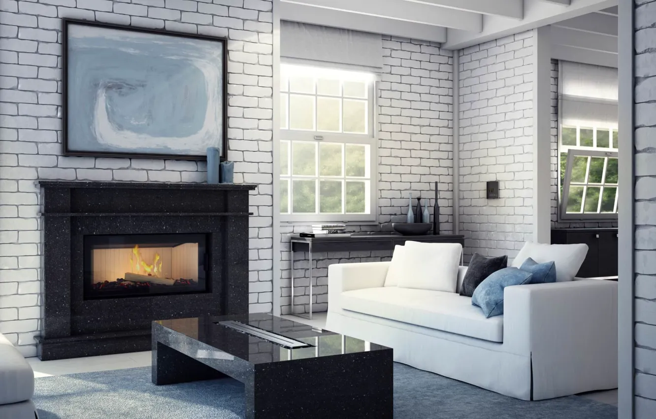 Фото обои дизайн, стиль, интерьер, камин, гостиная