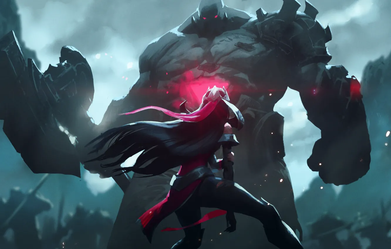 Фото обои Существо, Irelia, League Of Legends, Sion