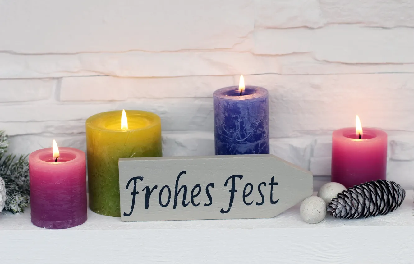 Фото обои свечи, Новый Год, Рождество, merry christmas, decoration, xmas, holiday celebration
