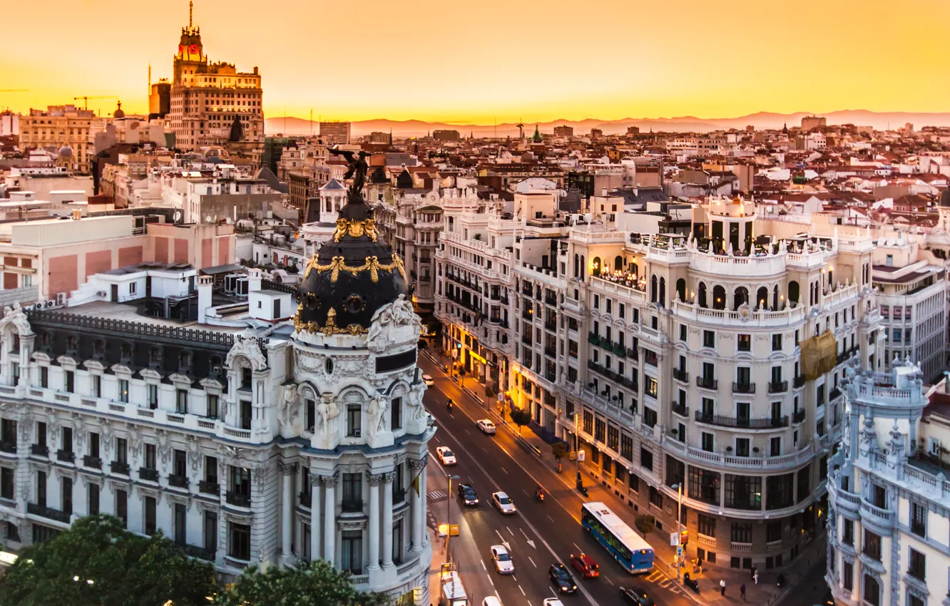 Фото обои city, Spain, buildings, Madrid