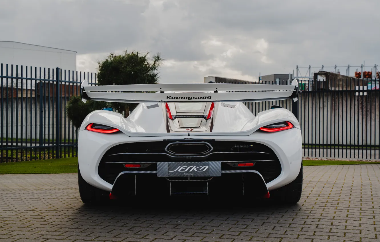 Фото обои Koenigsegg, суперкар, supercar, вид сзади, limited edition, Jesko, 2023, Koenigsegg Jesko