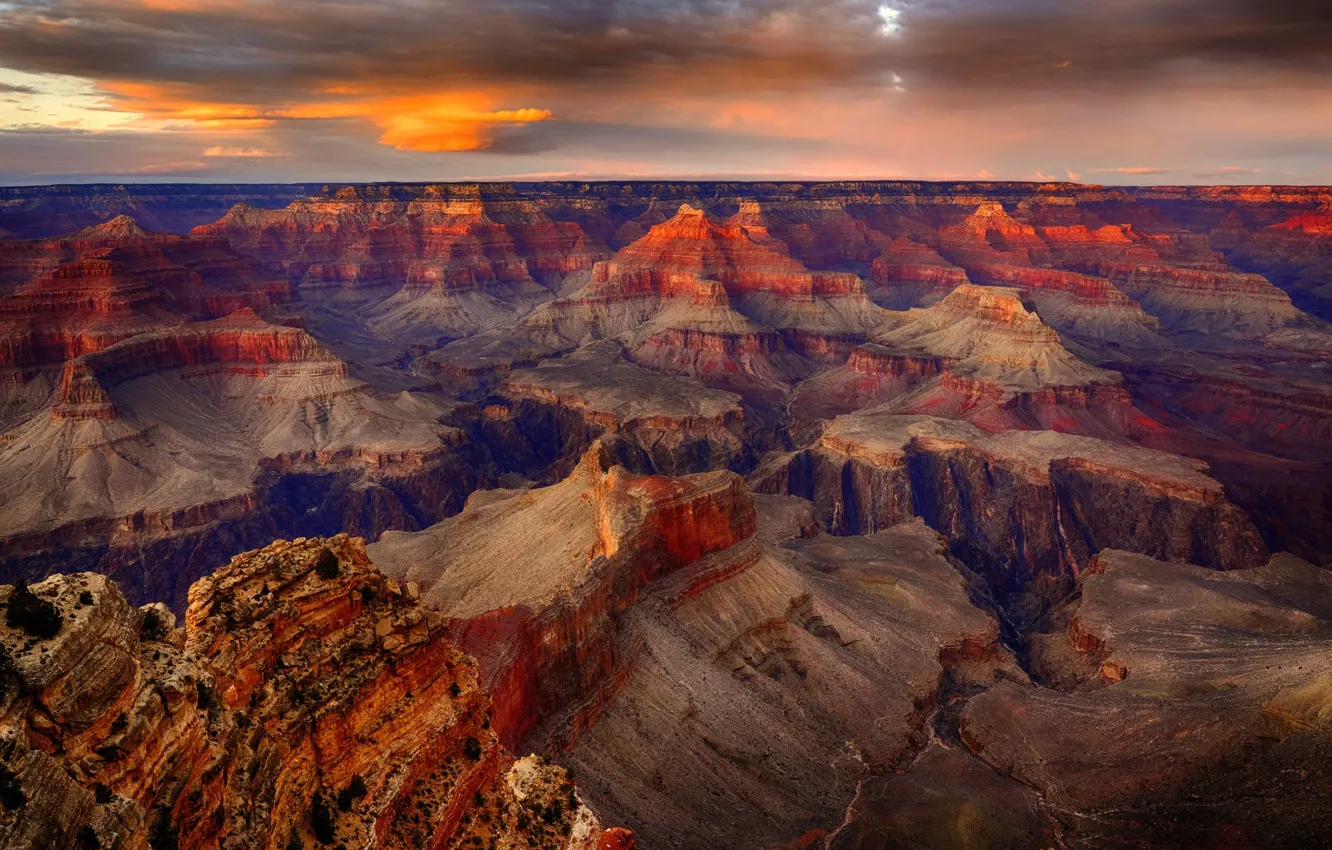 Фото обои панорама, Аризона, США, Национальный парк Гранд Каньон