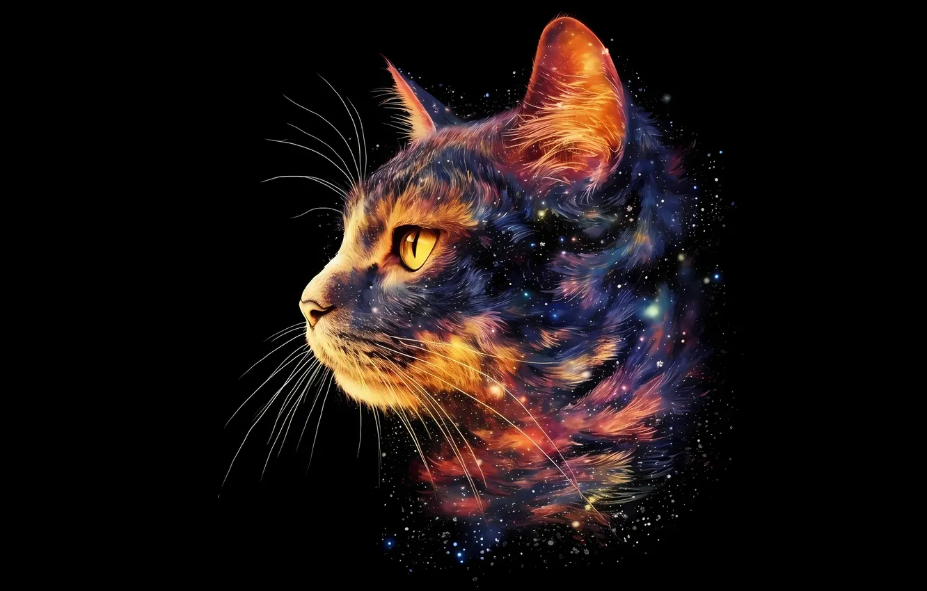 Фото обои cat, art, muzzle