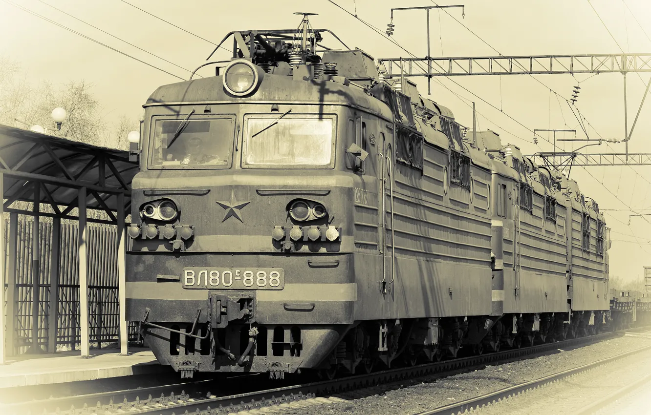 Фото обои поезд, Локомотив, электровоз