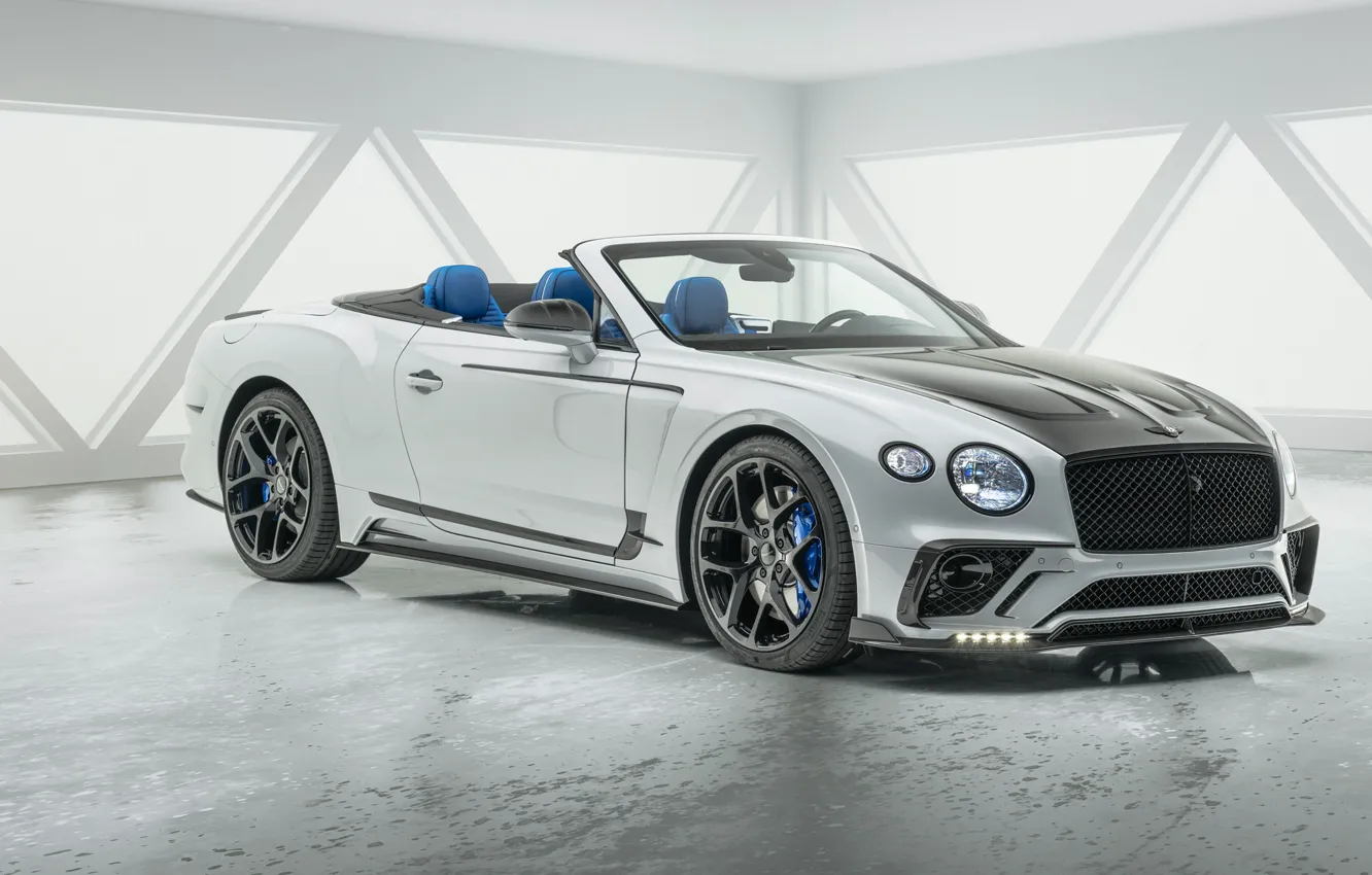 Фото обои белый, white, continental, bentley, mansory, convertible