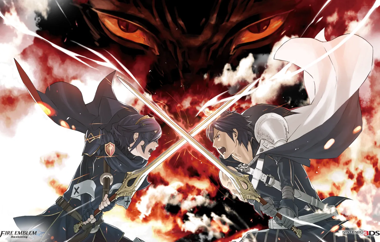 Фото обои оружие, меч, аниме, арт, парни, сражение, fire emblem, kozaki yuusuke