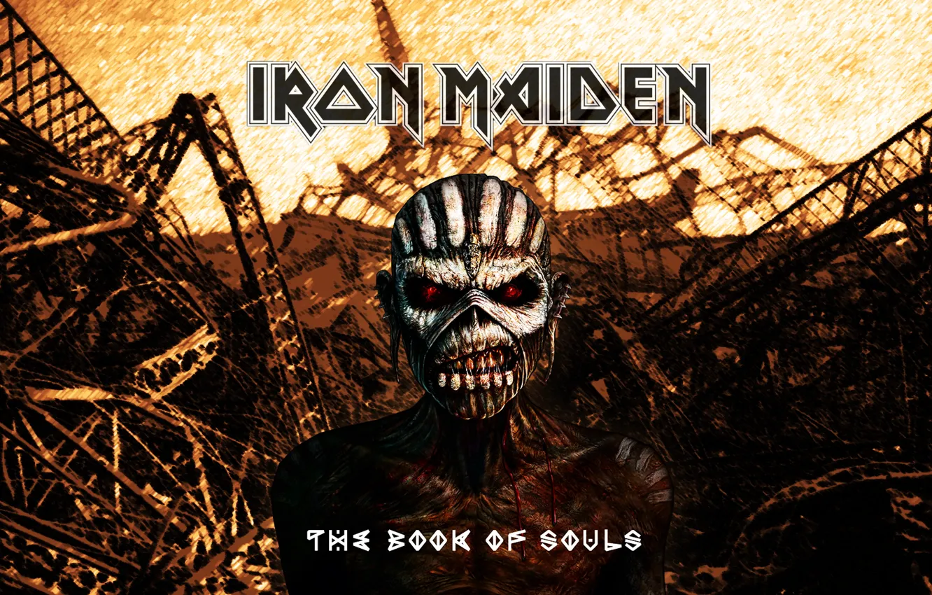 Фото обои череп, скелет, свалка, Heavy Metal, Iron Maiden, Book Of Souls