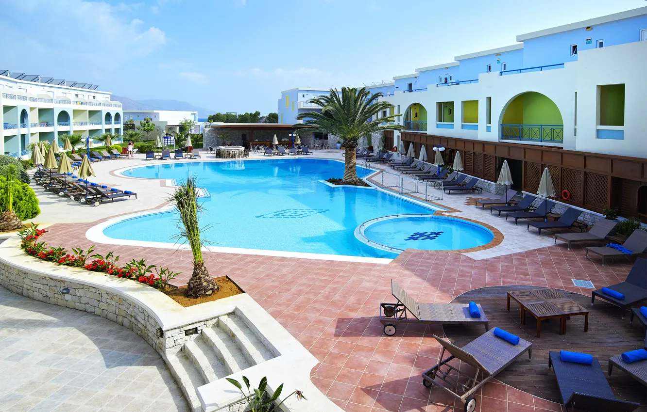 Фото обои бассейн, Греция, отель, курорт