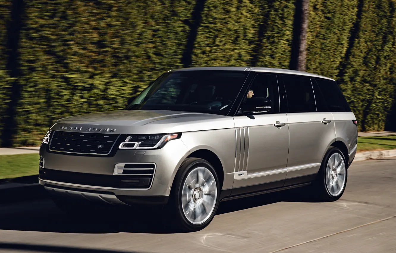 Фото обои дорога, серый, движение, Land Rover, Range Rover SV Autobiography