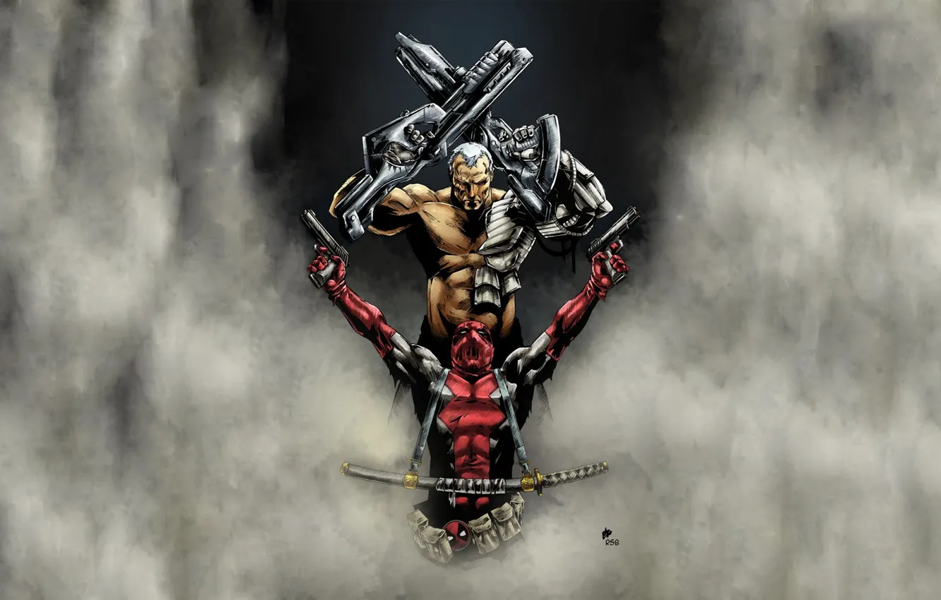 Фото обои туман, оружие, меч, железо, marvel, комикс, супер герои, comics