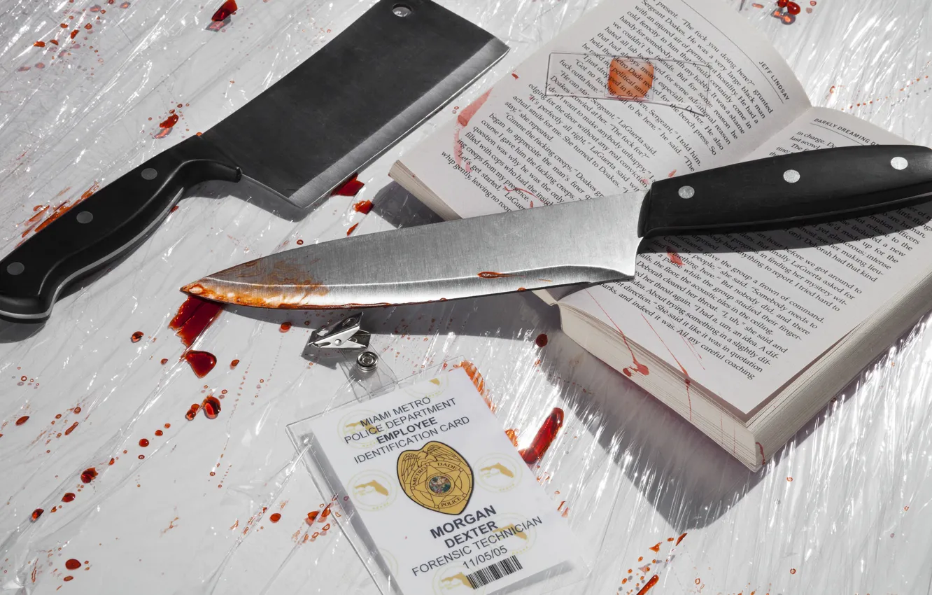 Фото обои нож, книга, Дремлющий демон Декстера