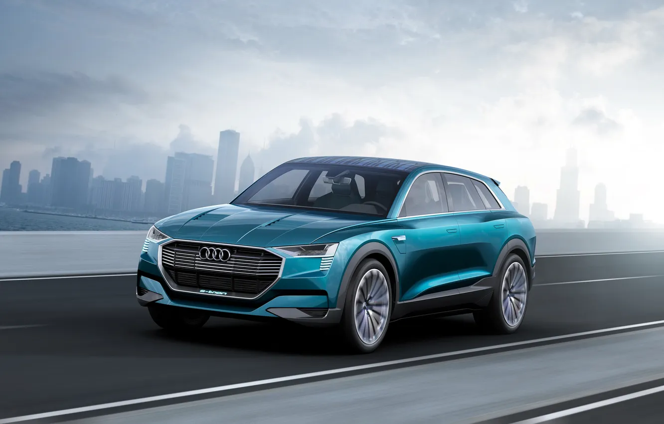 Фото обои Audi, ауди, concept, концепт, e-tron, quattro, 2015