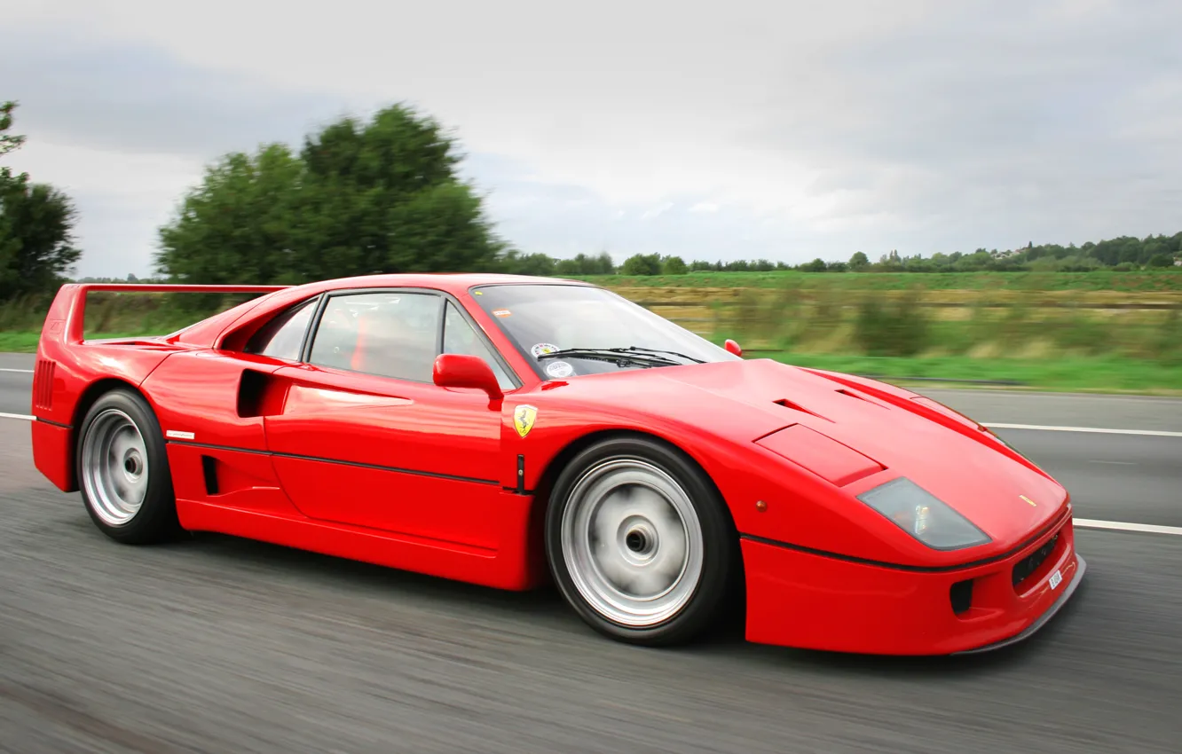 Фото обои Ferrari, Red, F40
