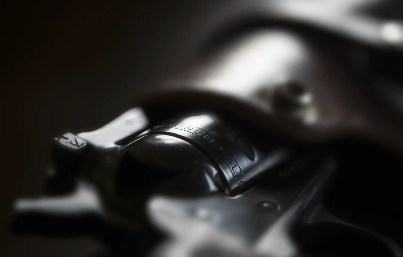 Фото обои макро, оружие, револьвер