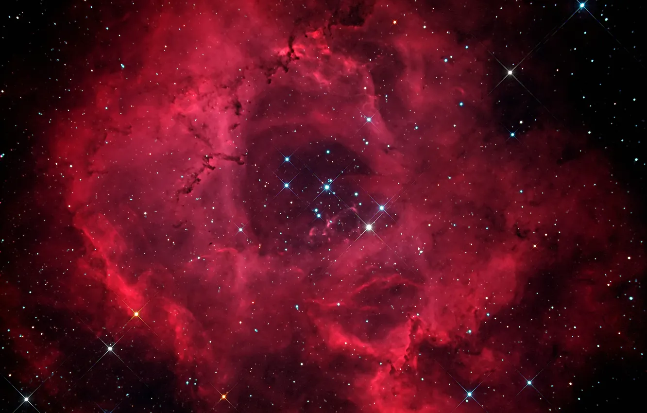 Фото обои звезды, туманность, Розетка, NGC 2244, NGC 2237
